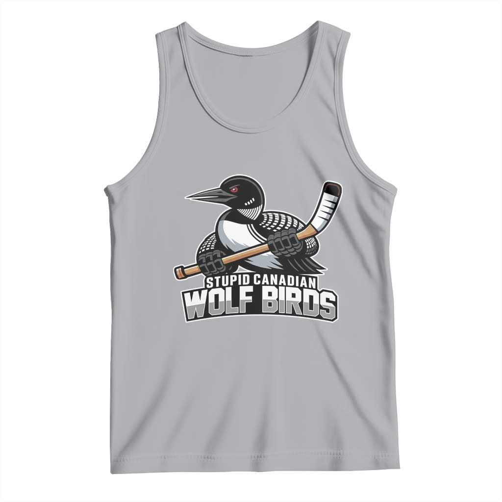 Stupid Canadian Wolf Birds Tank Top Funny Common Loon Viral Hockey Romance TS02 Athletic Heather Print Your Wear