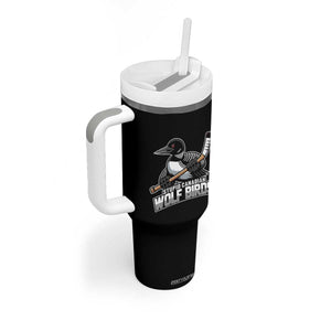 Stupid Canadian Wolf Birds Tumbler With Handle Funny Common Loon Viral Hockey Romance TS02 Print Your Wear
