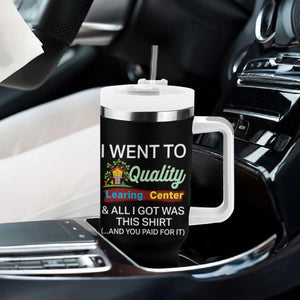 I Went to Minnesota Learing Center Meme Tumbler With Handle Funny Sarcastic Viral Education Fail TS02 Print Your Wear