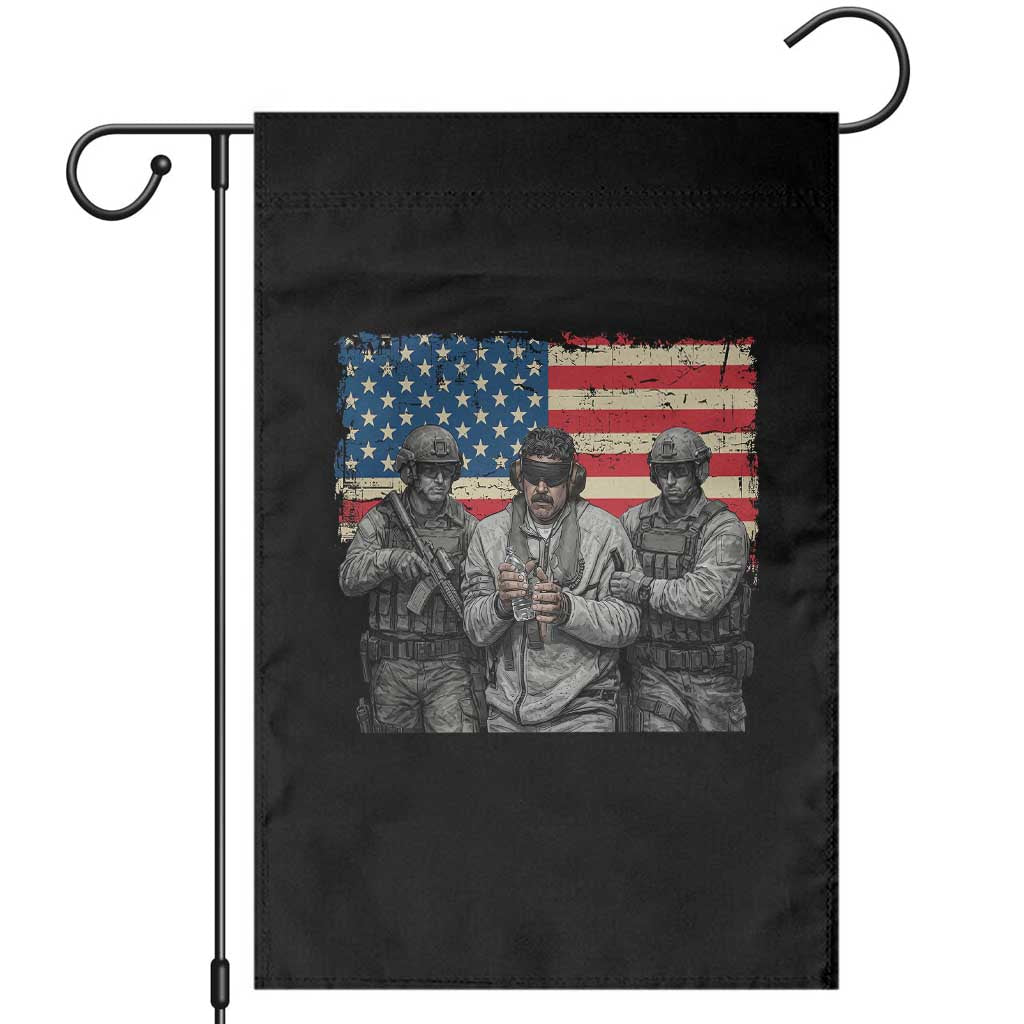 Captured Dictator Maduro Garden Flag Special Forces Justice Operation American Flag TS02 Black Print Your Wear