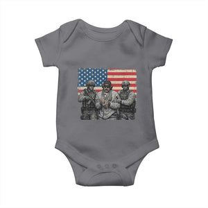 Captured Dictator Maduro Baby Onesie Special Forces Justice Operation American Flag TS02 Charcoal Print Your Wear