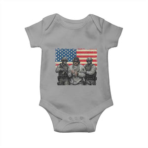 Captured Dictator Maduro Baby Onesie Special Forces Justice Operation American Flag TS02 Sport Gray Print Your Wear