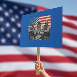 Captured Dictator Maduro Protest Sign Special Forces Justice Operation American Flag TS02 Horizontal 18" × 24" Blue Print Your Wear