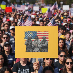 Captured Dictator Maduro Protest Sign Special Forces Justice Operation American Flag TS02 Horizontal 18" × 24" Yellow Print Your Wear