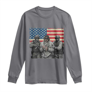 Captured Dictator Maduro Long Sleeve Shirt Special Forces Justice Operation American Flag TS02 Charcoal Print Your Wear