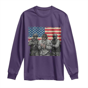 Captured Dictator Maduro Long Sleeve Shirt Special Forces Justice Operation American Flag TS02 Purple Print Your Wear