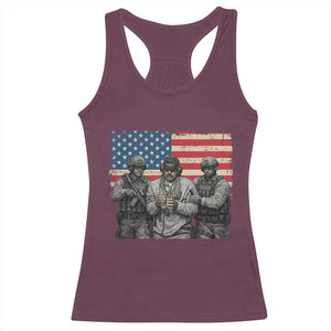 Captured Dictator Maduro Racerback Tank Top Special Forces Justice Operation American Flag TS02 Maroon Print Your Wear