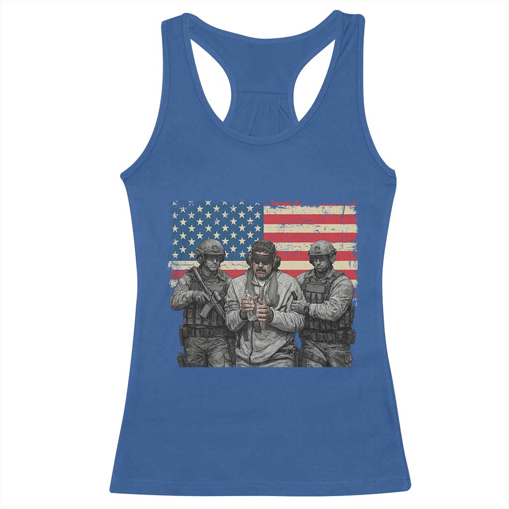 Captured Dictator Maduro Racerback Tank Top Special Forces Justice Operation American Flag TS02 Royal Blue Print Your Wear