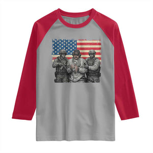 Captured Dictator Maduro Raglan Shirt Special Forces Justice Operation American Flag TS02 Sport Gray Red Print Your Wear