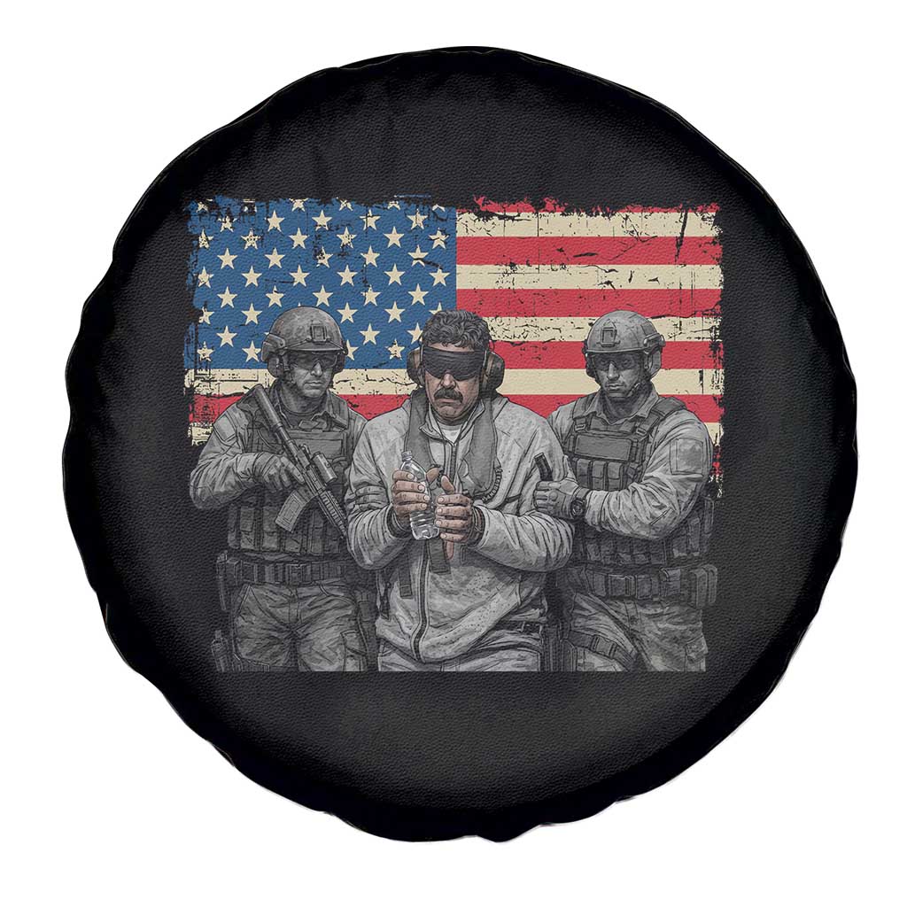 Captured Dictator Maduro Spare Tire Cover Special Forces Justice Operation American Flag TS02 Print Your Wear