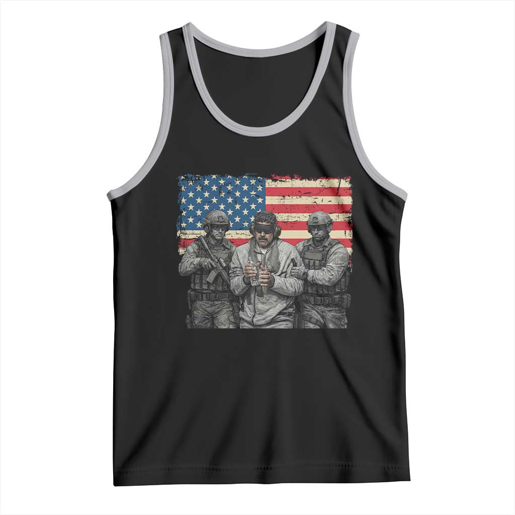 Captured Dictator Maduro Tank Top Special Forces Justice Operation American Flag TS02 Black Athletic Heather Print Your Wear