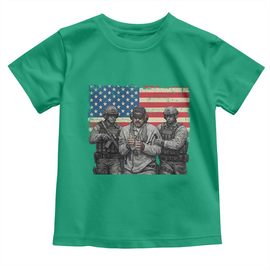 Captured Dictator Maduro Toddler T Shirt Special Forces Justice Operation American Flag TS02 Irish Green Print Your Wear