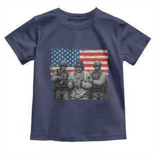 Captured Dictator Maduro Toddler T Shirt Special Forces Justice Operation American Flag TS02 Navy Print Your Wear
