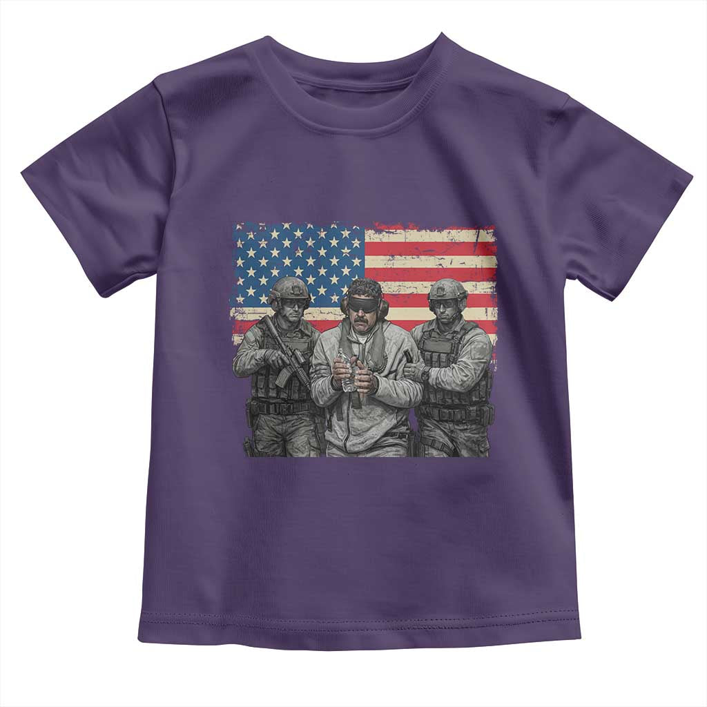 Captured Dictator Maduro Toddler T Shirt Special Forces Justice Operation American Flag TS02 Purple Print Your Wear