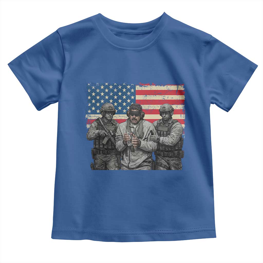 Captured Dictator Maduro Toddler T Shirt Special Forces Justice Operation American Flag TS02 Royal Blue Print Your Wear
