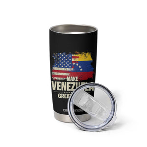 Make Venezuela Great Again Tumbler Cup Distressed US and Venezuela Flag Unity TS02 Print Your Wear