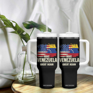 Make Venezuela Great Again Tumbler With Handle Distressed US and Venezuela Flag Unity TS02 Print Your Wear