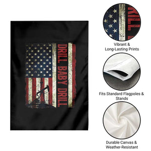 Drill Baby Drill American Flag Garden Flag Oil Rig Oildfield Energy Industry Patriot TS02 Print Your Wear