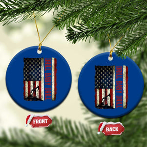 Drill Baby Drill American Flag Ceramic Ornament Oil Rig Oildfield Energy Industry Patriot TS02 1pc Blue Print Your Wear