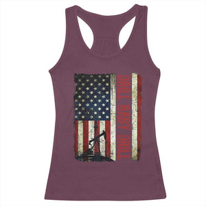 Drill Baby Drill American Flag Racerback Tank Top Oil Rig Oildfield Energy Industry Patriot TS02 Maroon Print Your Wear