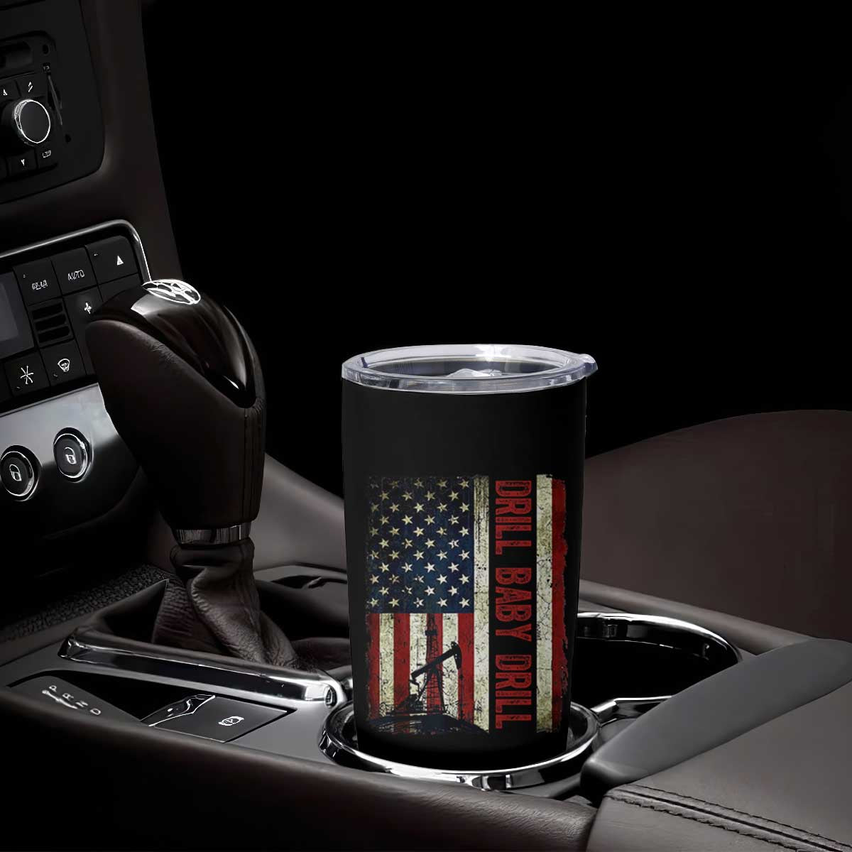 Drill Baby Drill American Flag Tumbler Cup Oil Rig Oildfield Energy Industry Patriot TS02 Print Your Wear