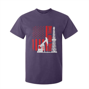 Drill Baby Drill American Flag T Shirt For Kid Distressed Oil Rig Oildfield Energy Industry TS02 Purple Print Your Wear