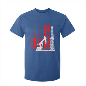 Drill Baby Drill American Flag T Shirt For Kid Distressed Oil Rig Oildfield Energy Industry TS02 Royal Blue Print Your Wear