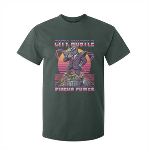 Retro City Hustle Pigeon Power T Shirt For Kid Funny 80s Style Money Bird Gangsta TS02 Dark Forest Green Print Your Wear