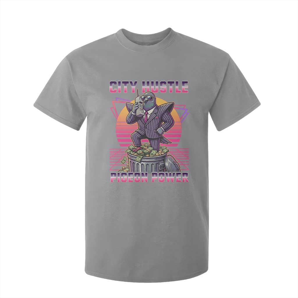 Retro City Hustle Pigeon Power T Shirt For Kid Funny 80s Style Money Bird Gangsta TS02 Sport Gray Print Your Wear