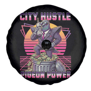 Retro City Hustle Pigeon Power Spare Tire Cover Funny 80s Style Money Bird Gangsta TS02 Print Your Wear