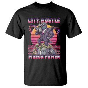 Retro City Hustle Pigeon Power T Shirt Funny 80s Style Money Bird Gangsta TS02 Black Print Your Wear