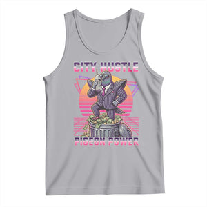 Retro City Hustle Pigeon Power Tank Top Funny 80s Style Money Bird Gangsta TS02 Athletic Heather Print Your Wear