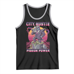 Retro City Hustle Pigeon Power Tank Top Funny 80s Style Money Bird Gangsta TS02 Black Athletic Heather Print Your Wear