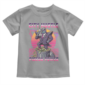 Retro City Hustle Pigeon Power Toddler T Shirt Funny 80s Style Money Bird Gangsta TS02 Sport Gray Print Your Wear