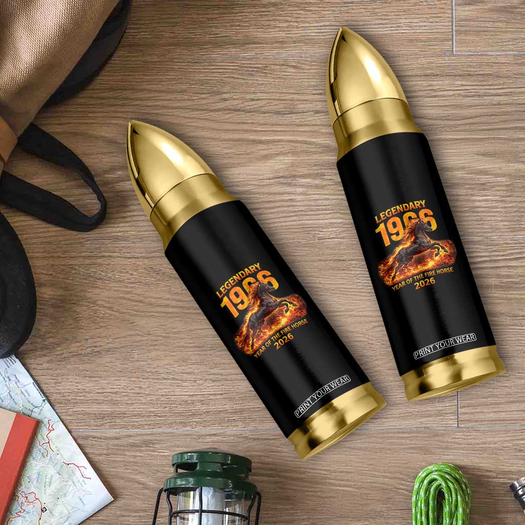Legendary 1966 Year of the Fire Horse Bullet Tumbler Fiery 2026 Zodiac Birthday Gift TS02 Print Your Wear