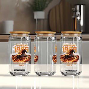Legendary 1966 Year of the Fire Horse Glass Can Fiery 2026 Zodiac Birthday Gift TS02 Print Your Wear
