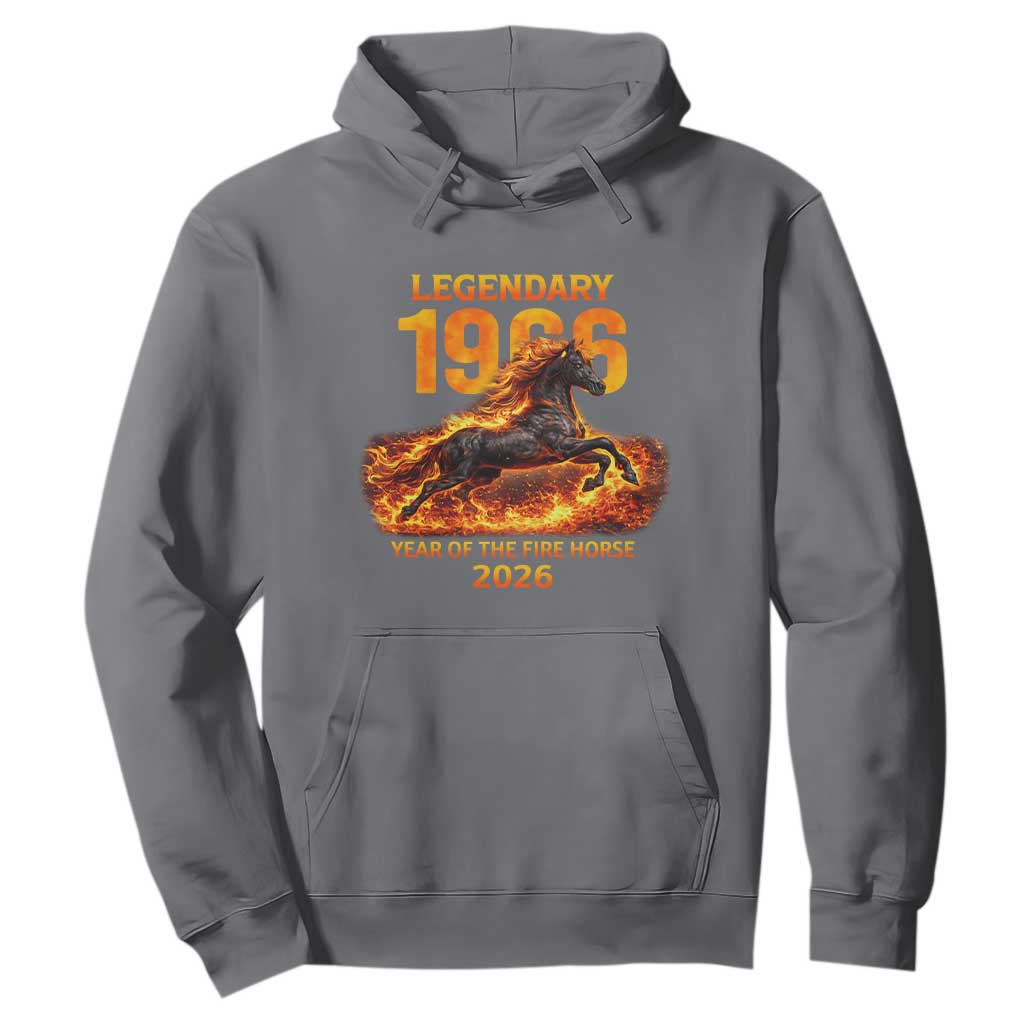 Legendary 1966 Year of the Fire Horse Hoodie Fiery 2026 Zodiac Birthday Gift TS02 Charcoal Print Your Wear