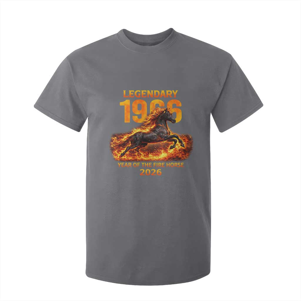 Legendary 1966 Year of the Fire Horse T Shirt For Kid Fiery 2026 Zodiac Birthday Gift TS02 Charcoal Print Your Wear