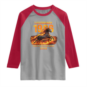 Legendary 1966 Year of the Fire Horse Raglan Shirt Fiery 2026 Zodiac Birthday Gift TS02 Sport Gray Red Print Your Wear