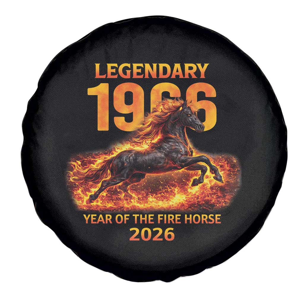 Legendary 1966 Year of the Fire Horse Spare Tire Cover Fiery 2026 Zodiac Birthday Gift TS02 Print Your Wear