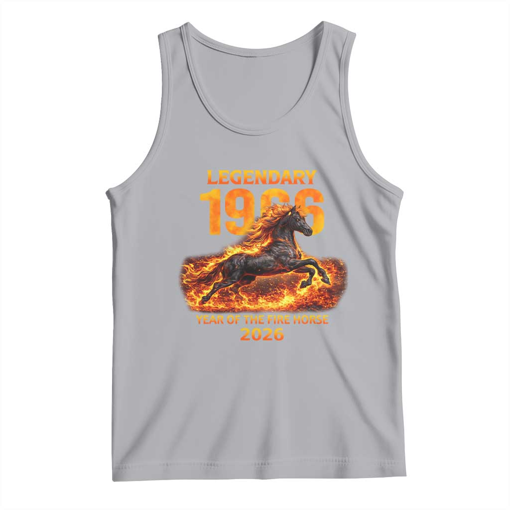 Legendary 1966 Year of the Fire Horse Tank Top Fiery 2026 Zodiac Birthday Gift TS02 Athletic Heather Print Your Wear