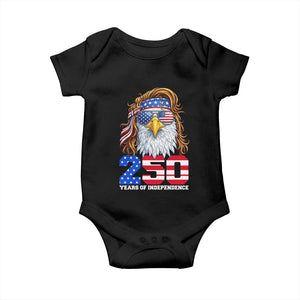 250 Years of Independece Patriotic Eagle Baby Onesie 1776 2026 USA Flag 4th of July Semiquincentennial TS02 Black Print Your Wear