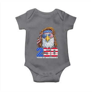 250 Years of Independece Patriotic Eagle Baby Onesie 1776 2026 USA Flag 4th of July Semiquincentennial TS02 Charcoal Print Your Wear