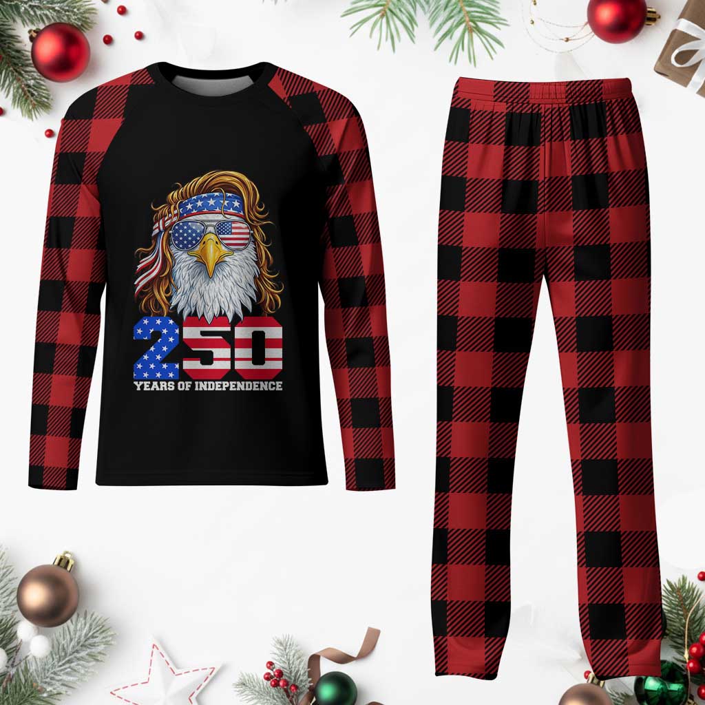 250 Years of Independece Patriotic Eagle Plaid Pajama Set 1776 2026 USA Flag 4th of July Semiquincentennial TS02 Buffalo Plaid Print Your Wear
