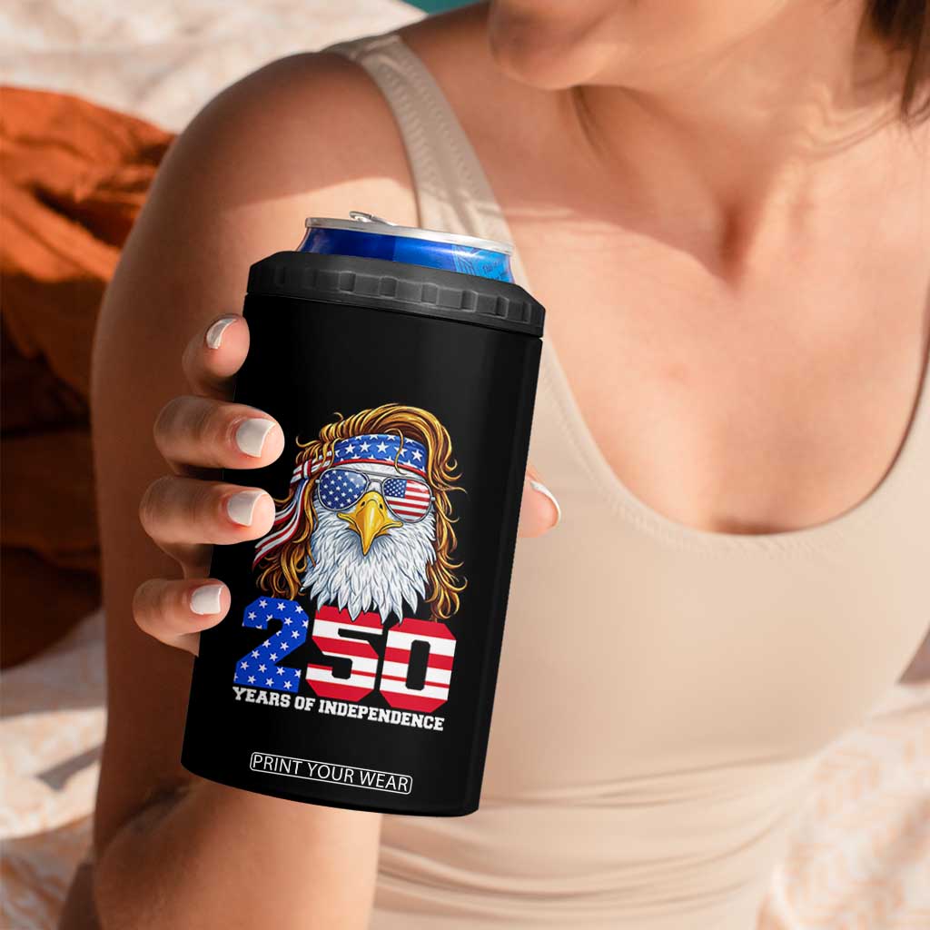 250 Years of Independece Patriotic Eagle 4 in 1 Can Cooler Tumbler 1776 2026 USA Flag 4th of July Semiquincentennial TS02 Print Your Wear