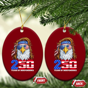 250 Years of Independece Patriotic Eagle Ceramic Ornament 1776 2026 USA Flag 4th of July Semiquincentennial TS02 Print Your Wear