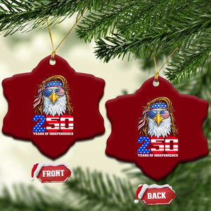 250 Years of Independece Patriotic Eagle Ceramic Ornament 1776 2026 USA Flag 4th of July Semiquincentennial TS02 Print Your Wear