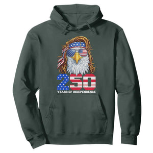250 Years of Independece Patriotic Eagle Hoodie 1776 2026 USA Flag 4th of July Semiquincentennial TS02 Dark Forest Green Print Your Wear