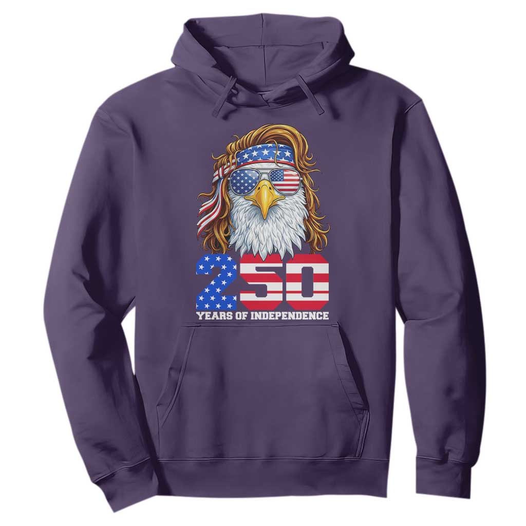 250 Years of Independece Patriotic Eagle Hoodie 1776 2026 USA Flag 4th of July Semiquincentennial TS02 Purple Print Your Wear