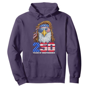 250 Years of Independece Patriotic Eagle Hoodie 1776 2026 USA Flag 4th of July Semiquincentennial TS02 Purple Print Your Wear